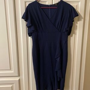 Blue short sleeved dress